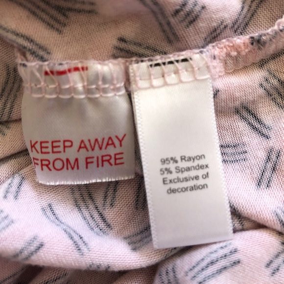 DKNY Swing Tank Top Light Baby Pink/Black 80’s 90's Style Print Size S - Picture 6 of 11